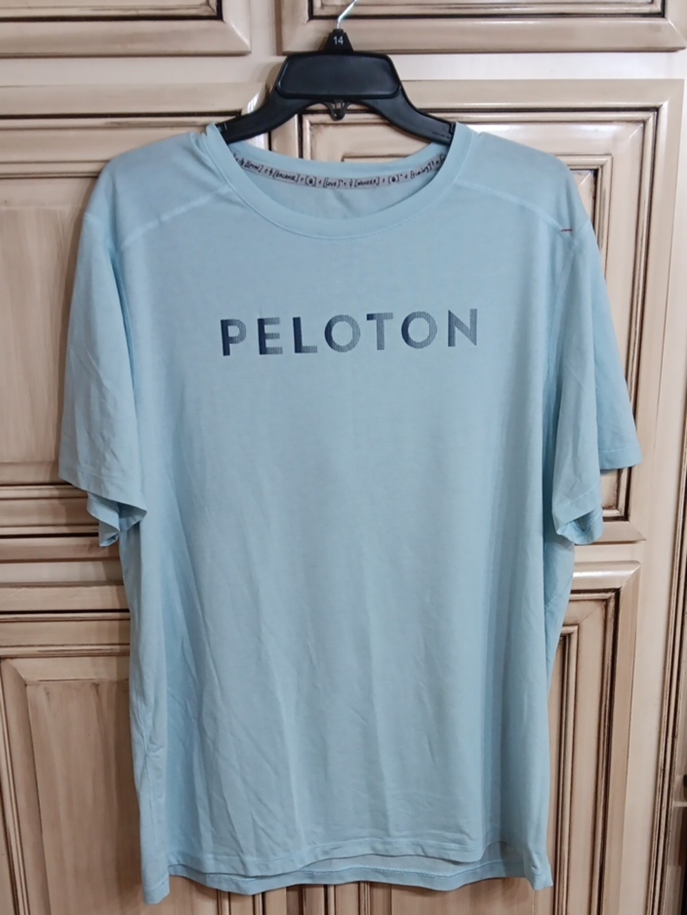 Peloton Men’s Light Blue Logo Tee - Size XL